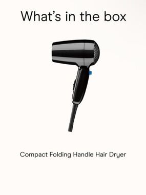Conair Compact Travel Hair Dryer NEW | Lightweight Fast Dry Blow Dryer